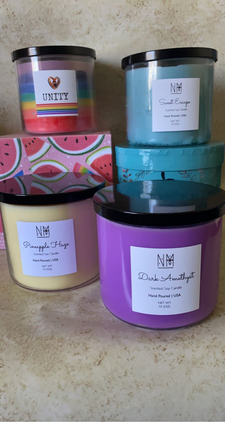 18 Oz  Triple Wick Soy Scented Candles