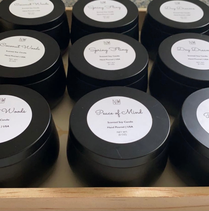 6 Oz Single Wick Soy Scented Candles